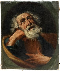 Fine 1700's Italian Old Master Oil Painting Portrait of St. Peter
