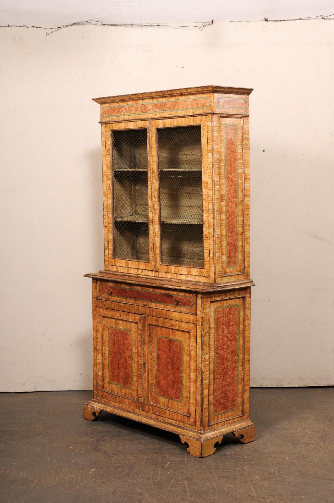 18. Jahrhundert Italienisch 7 Ft hohen Schrank w / früh malen im Angebot 5