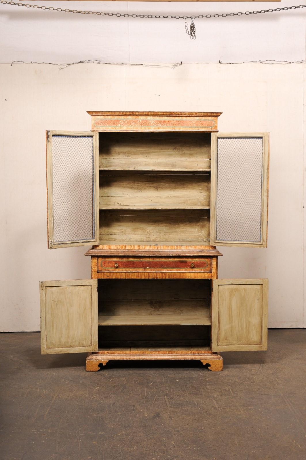 18. Jahrhundert Italienisch 7 Ft hohen Schrank w / früh malen im Angebot 6