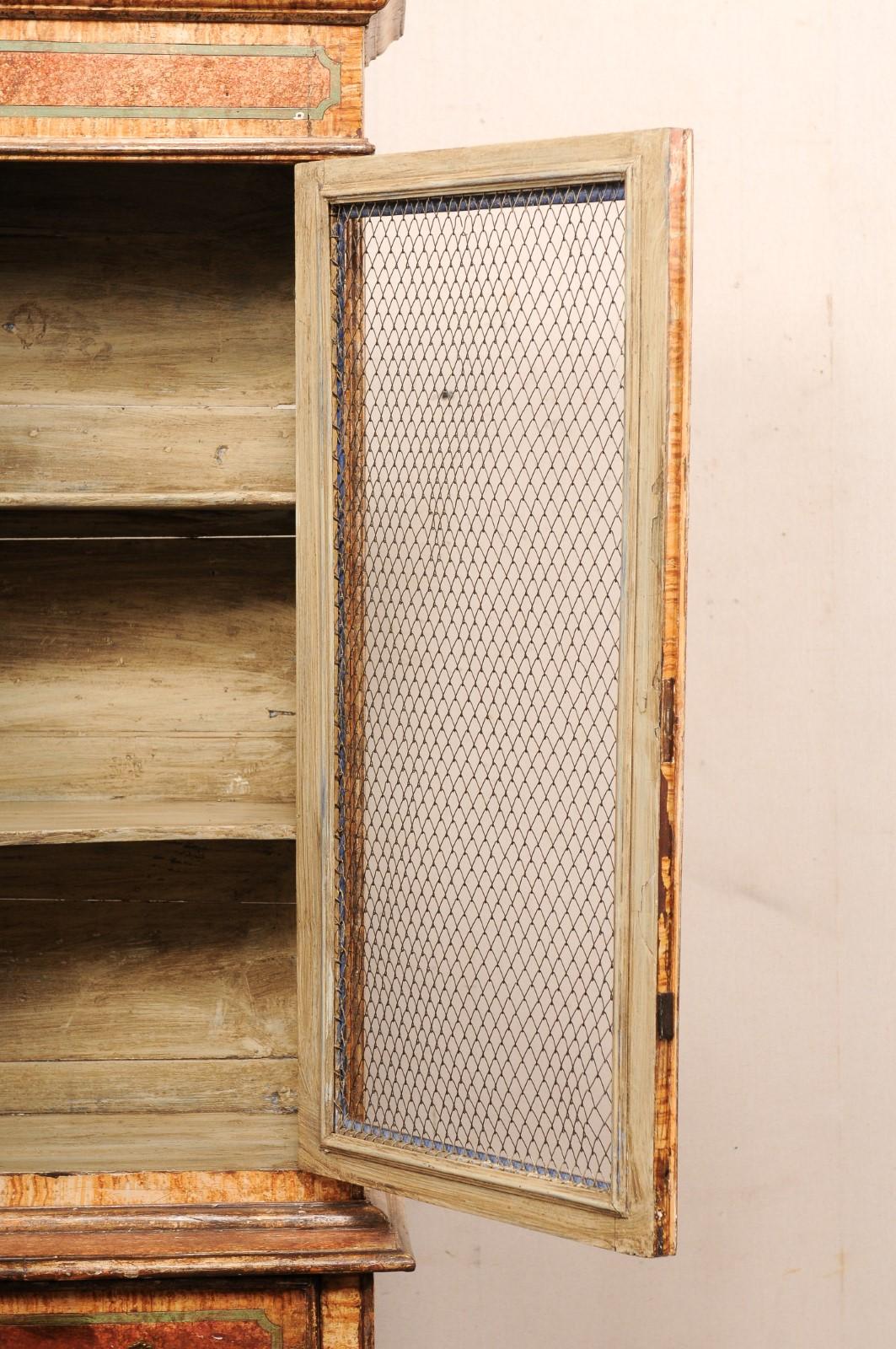 18. Jahrhundert Italienisch 7 Ft hohen Schrank w / früh malen im Angebot 7