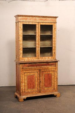 18th Century Italian 7 Ft Tall Cabinet w/Early Paint
