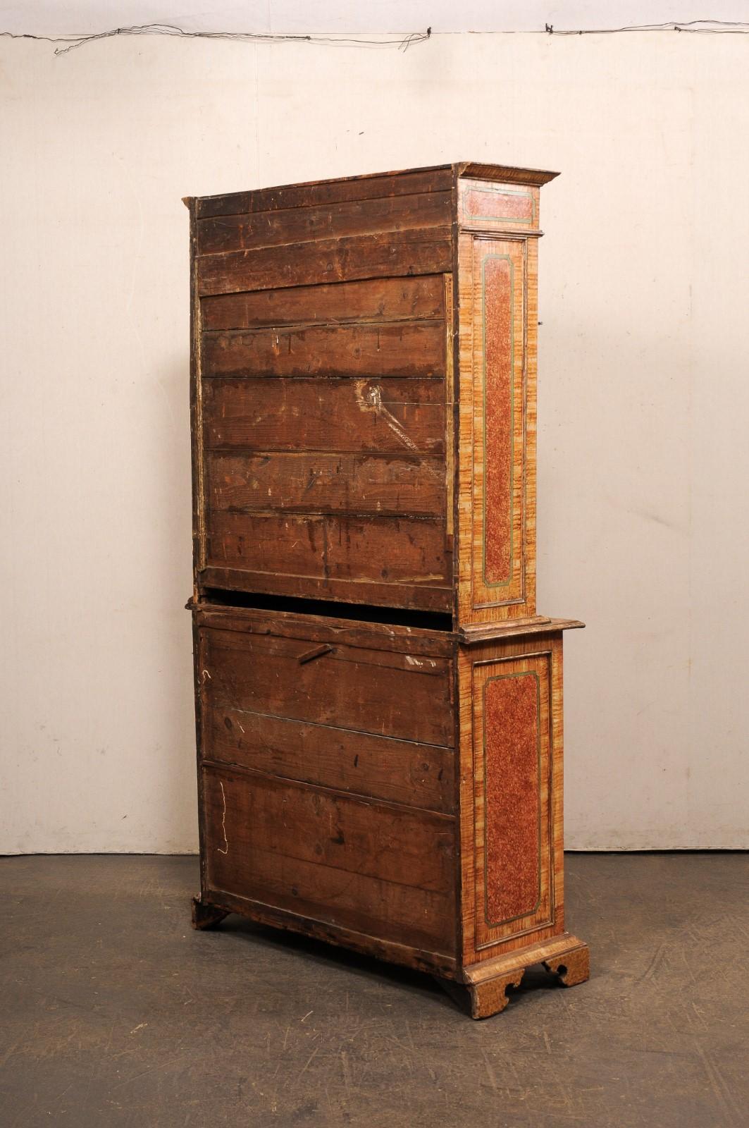 18. Jahrhundert Italienisch 7 Ft hohen Schrank w / früh malen im Angebot 1