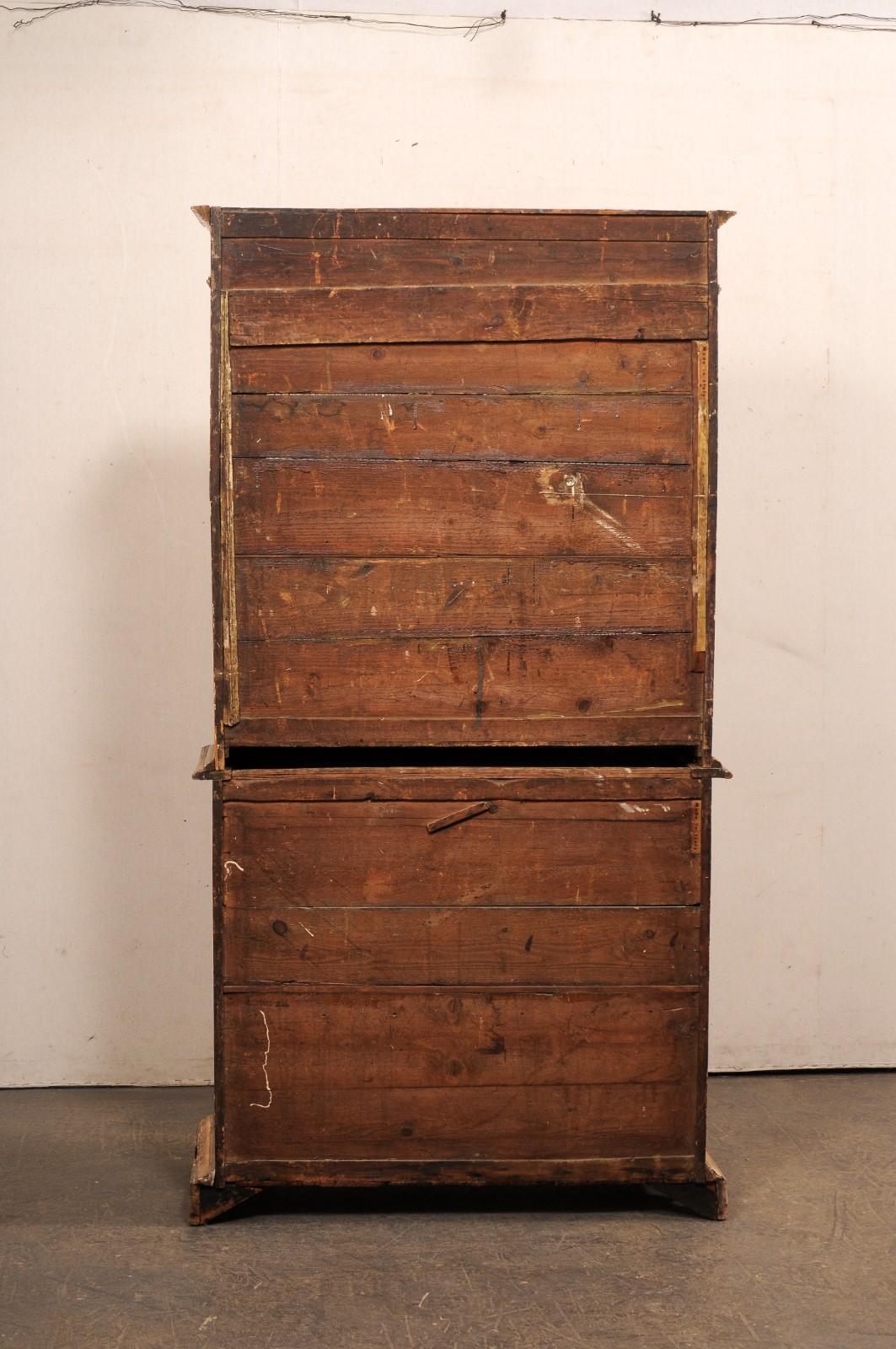 18. Jahrhundert Italienisch 7 Ft hohen Schrank w / früh malen im Angebot 2