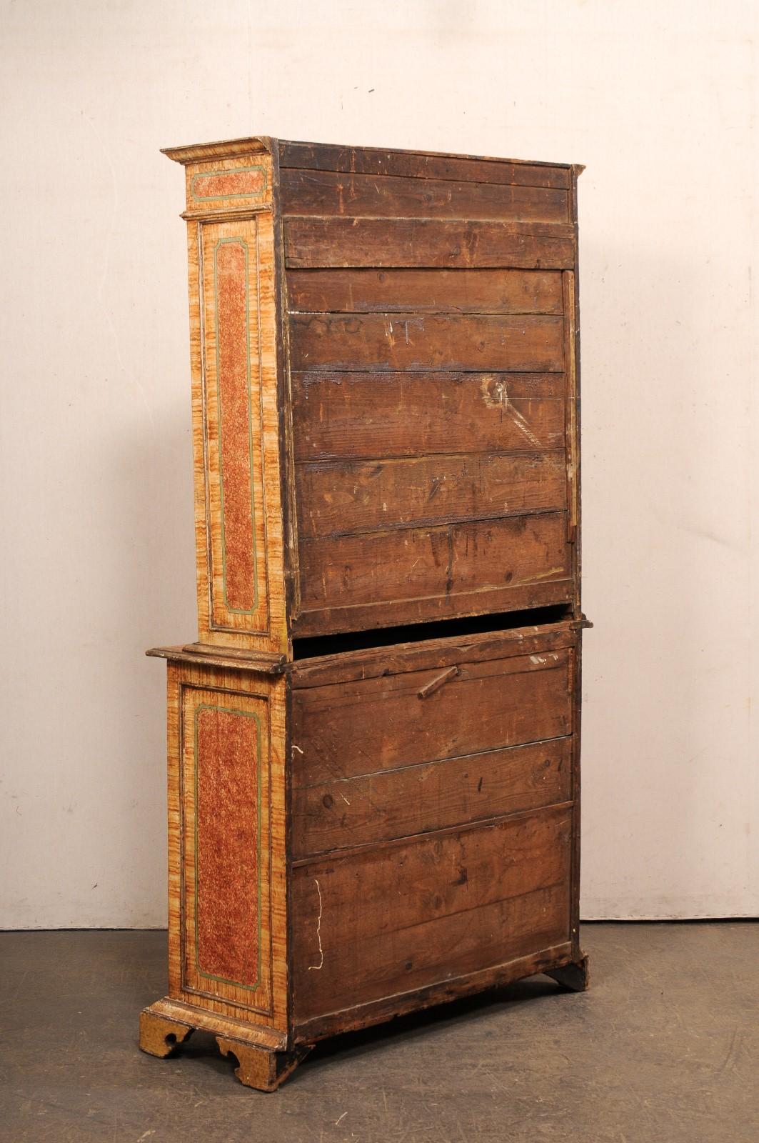 18. Jahrhundert Italienisch 7 Ft hohen Schrank w / früh malen im Angebot 3