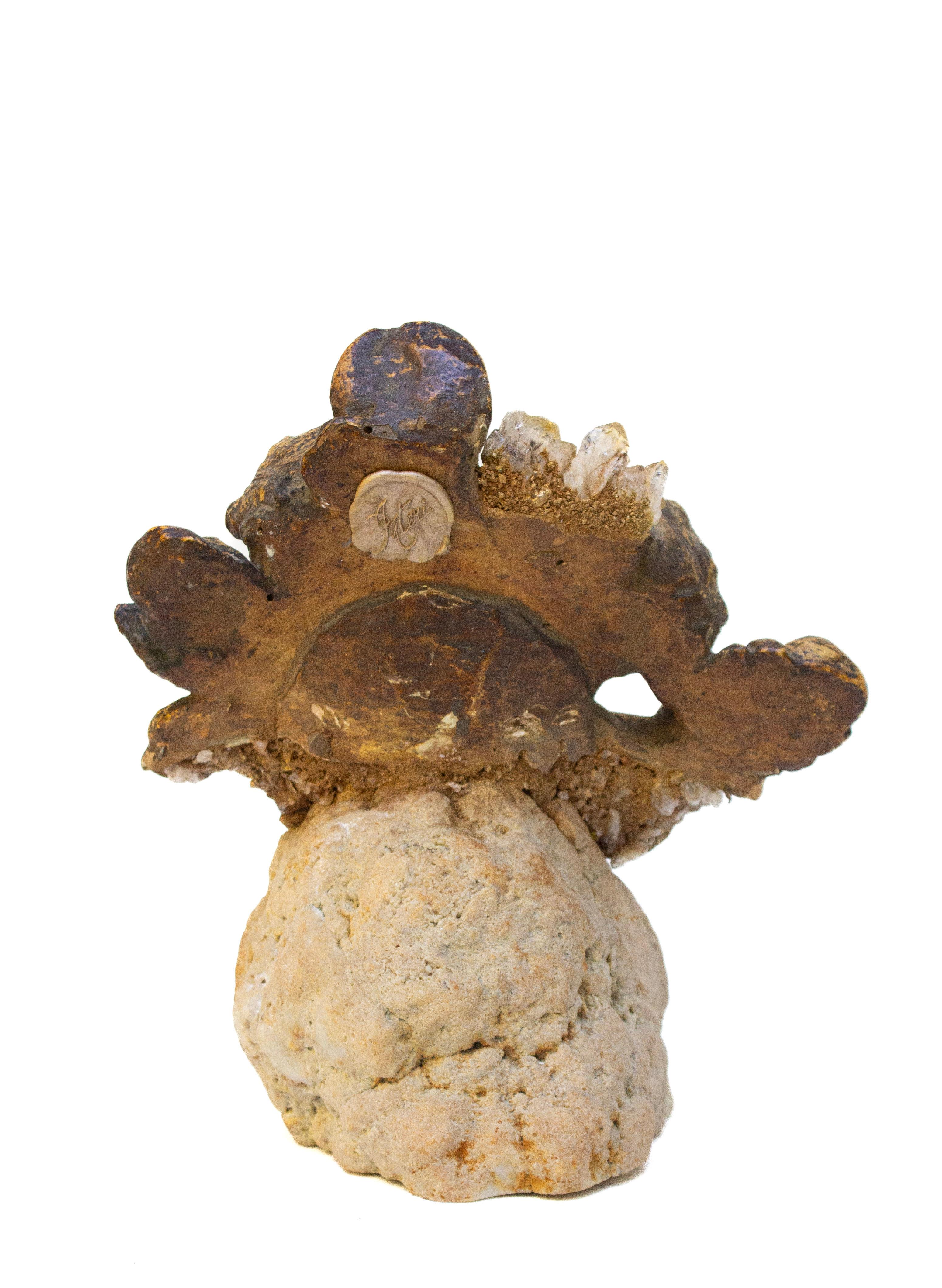 Tête d'ange italienne du 18e siècle sur géode en vente 1