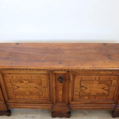 Early 20th Century Italian Antique Blanket Chest in Solid Walnut