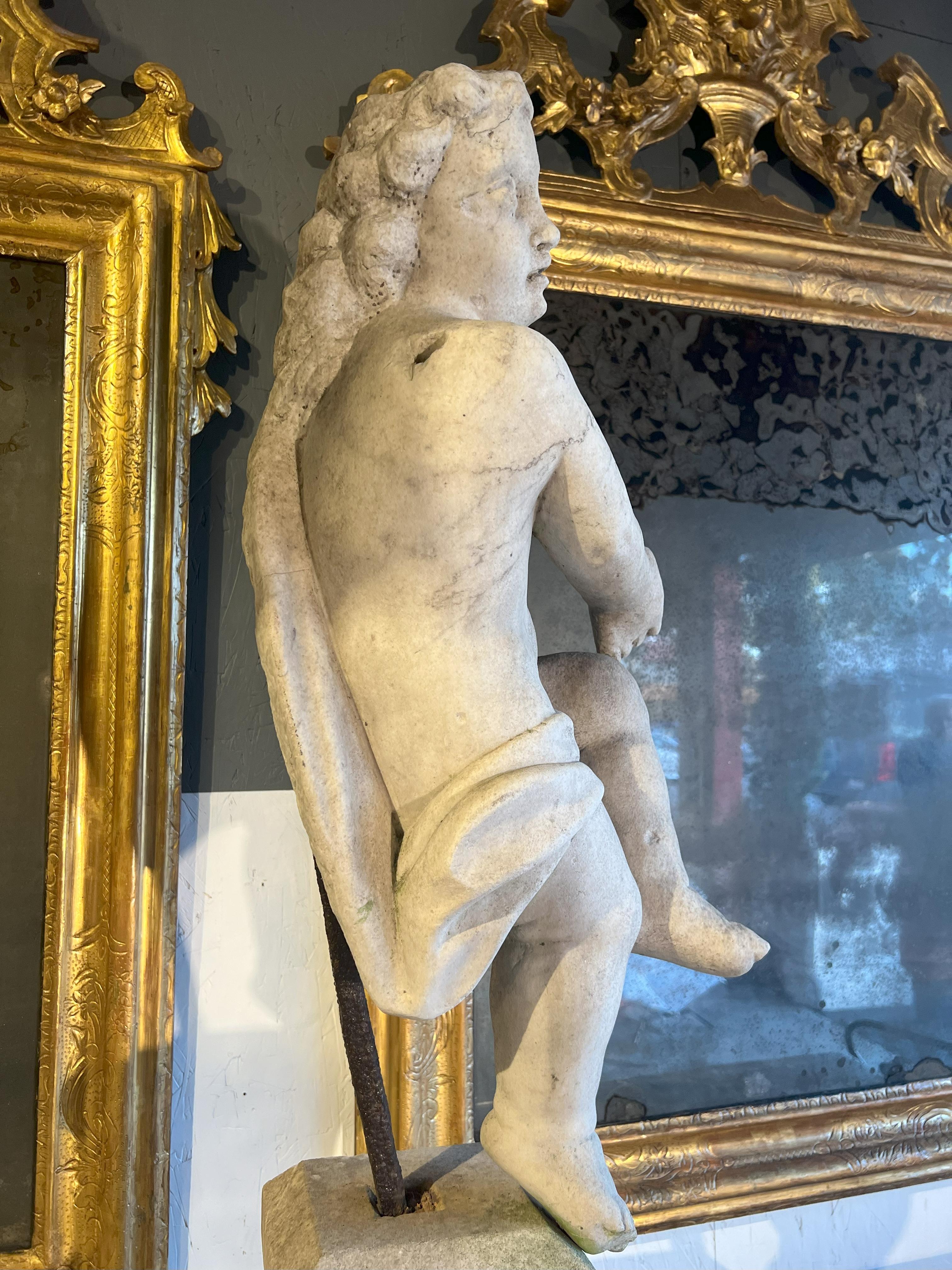 18th Century Italian Antique Dancing Putto small on a base.   For Sale 13