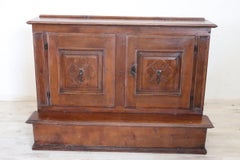 18th Century Italian Antique Kneeler Solid Walnut Wood