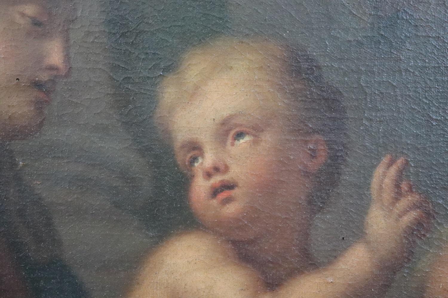 18th Century Italian Antique Oil on Canvas Painting, Religious Subject 2