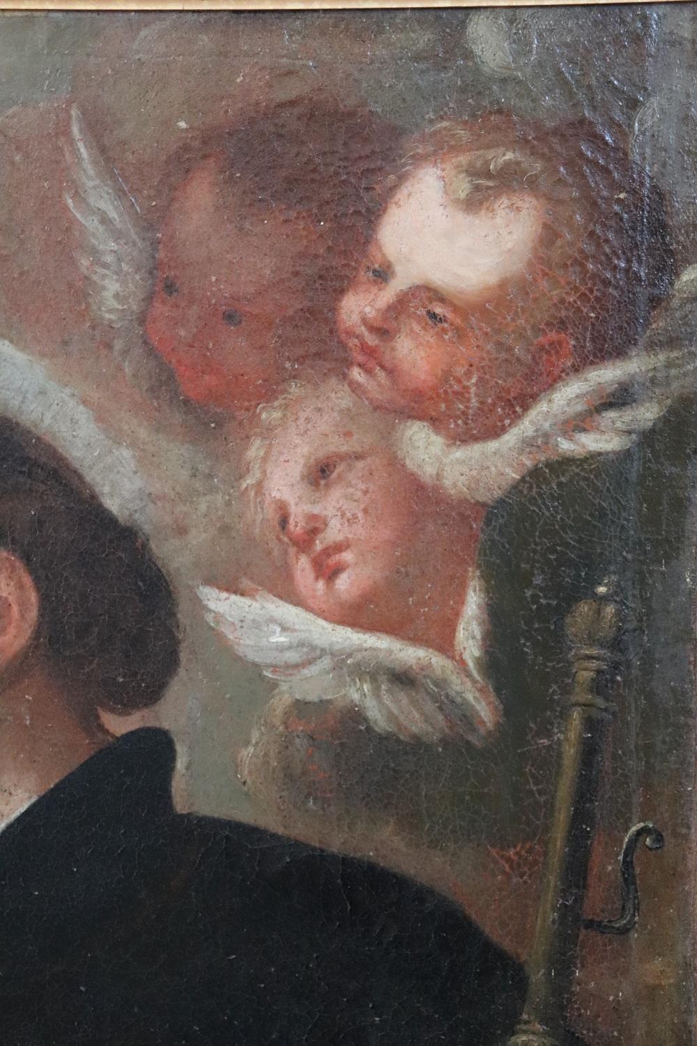 Huilé Huile sur toile italienne ancienne du 18ème siècle représentant Saint Francesco Saverio en vente