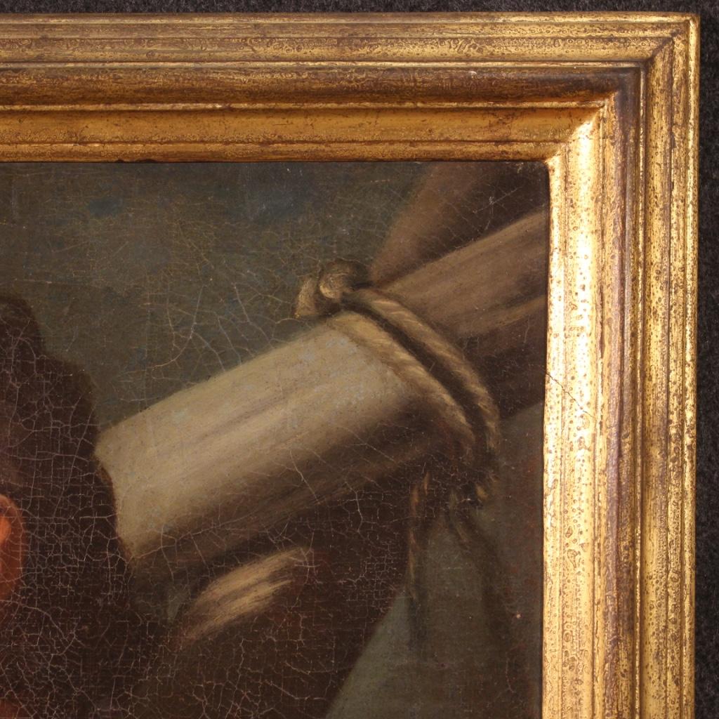 18. Jahrhundert Italienisch Antike Öl auf Leinwand Sankt Andreas Gemälde, 1730 im Angebot 9