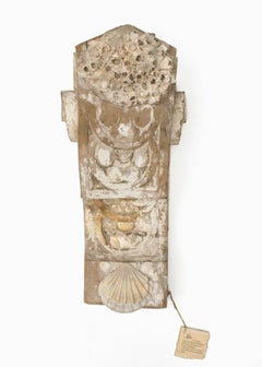 18th Century Italian Architectural Pediment and Barnacled Chesapecten Shells