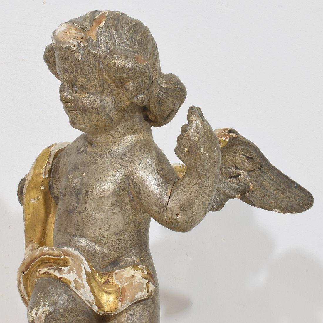 Fino al XVIII secolo Figura di angelo barocco italiano del XVIII secolo in vendita