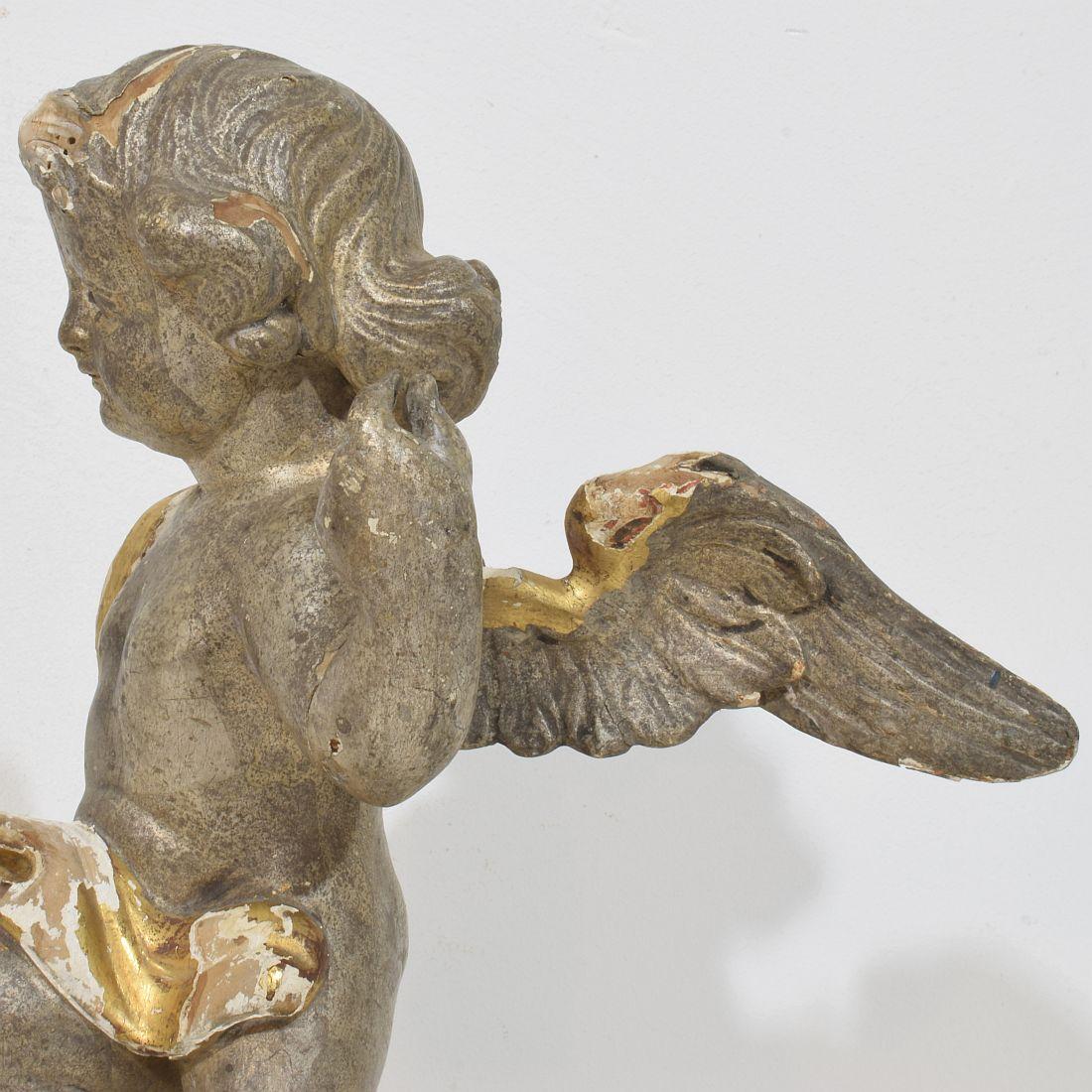 Legno Figura di angelo barocco italiano del XVIII secolo in vendita