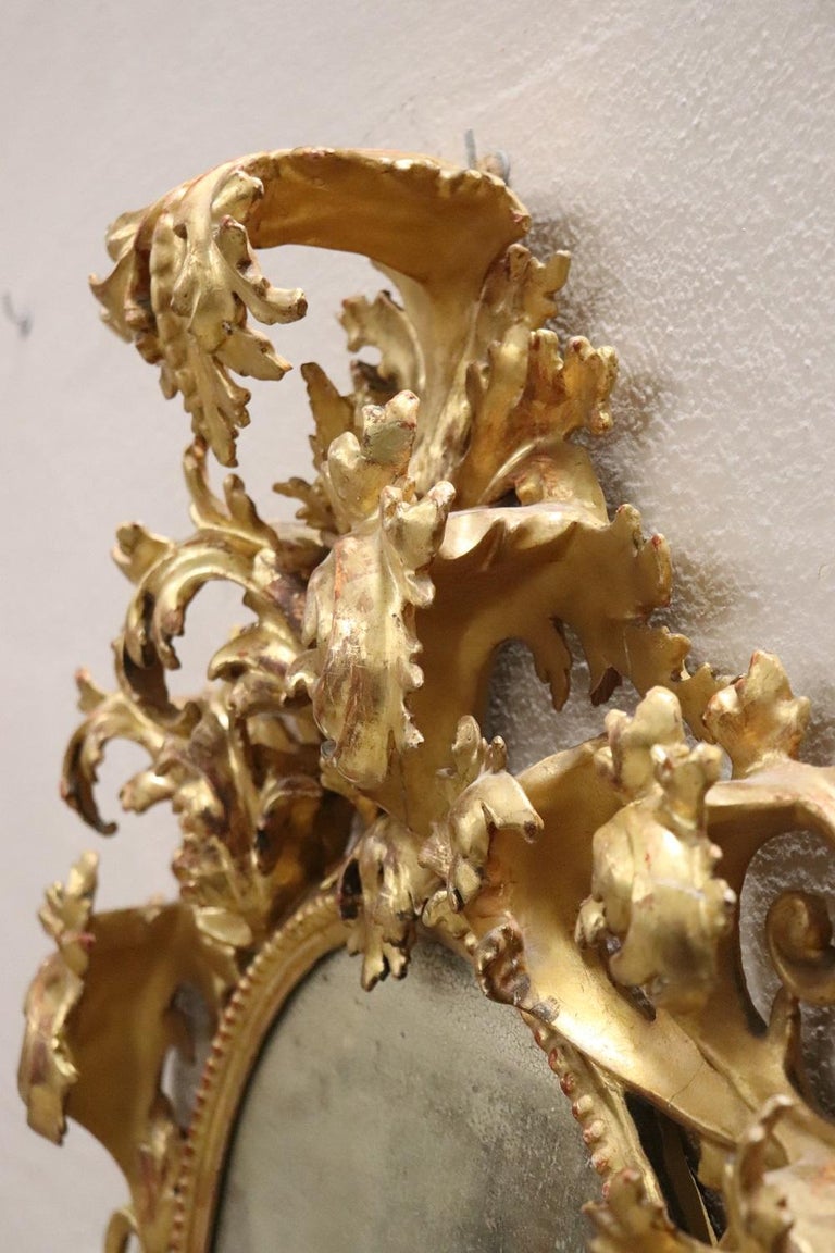Très Grand Miroir Et Console Rococo Italien Ver