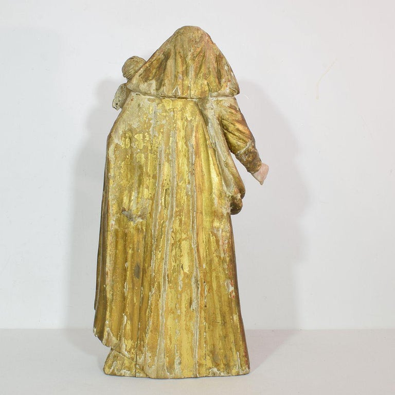 18th Century Italian Baroque Carved Wooden Madonna with Child at 1stDibs