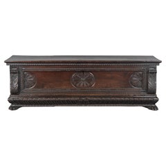 Antique 18th Century Italian Baroque Cassone or Chest