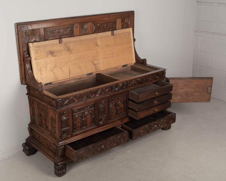 18th Century Italian Baroque Cassone or Marriage Chest For Sale at 1stDibs