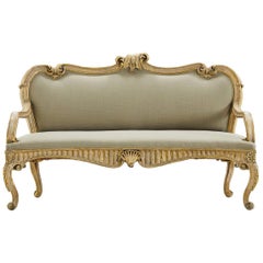 18th Century Italian Baroque Gilt Sofa