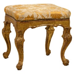 18th Century, Italian Baroque Giltwood Bench