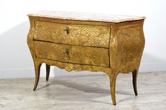 18th Century, Italian Baroque Giltwood Chest of Drawers