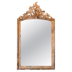 Early 20th Century Italian Baroque Giltwood Wall Mirror with Cherub