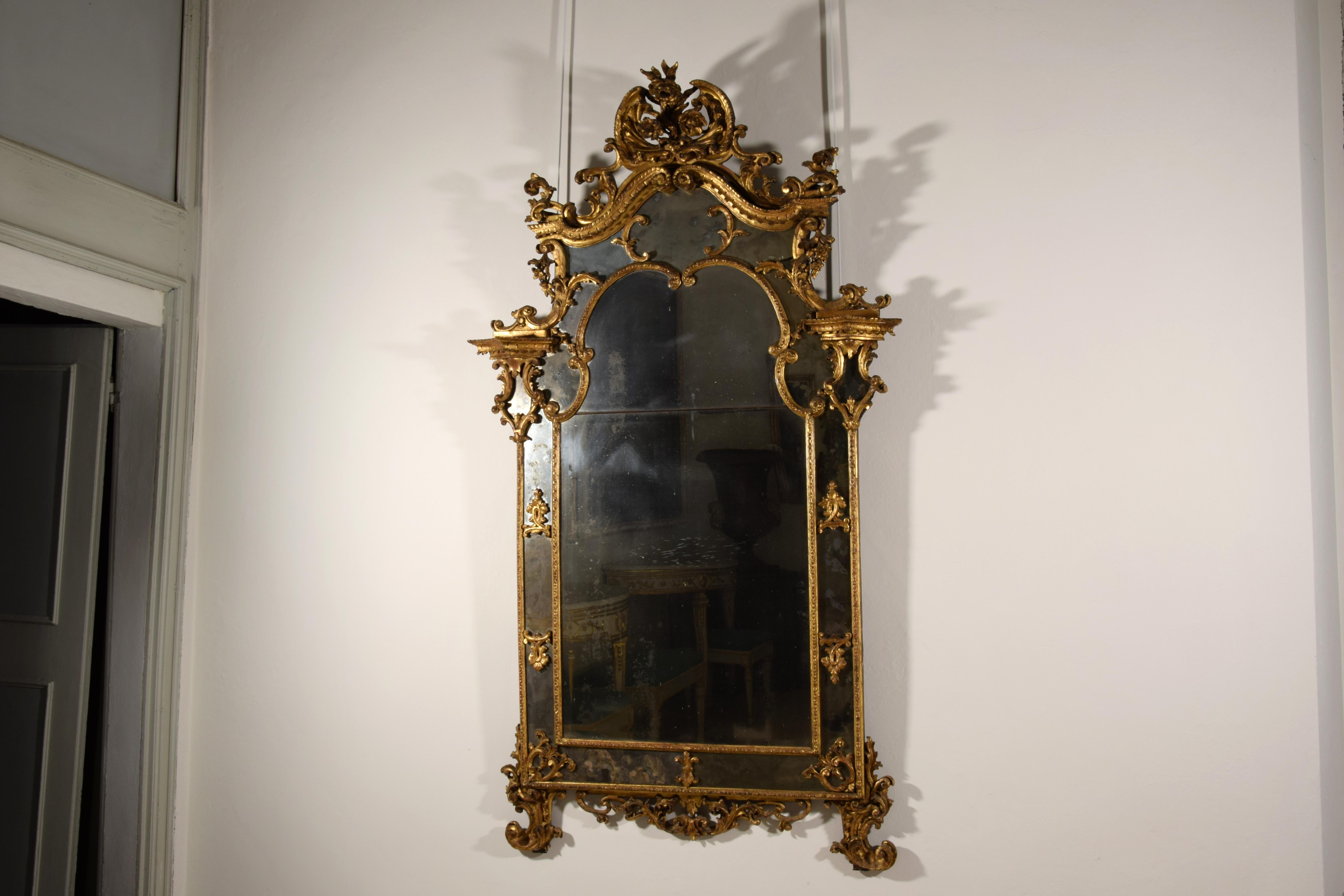 18th Century, Italian Baroque Gitlwood Mirror 5