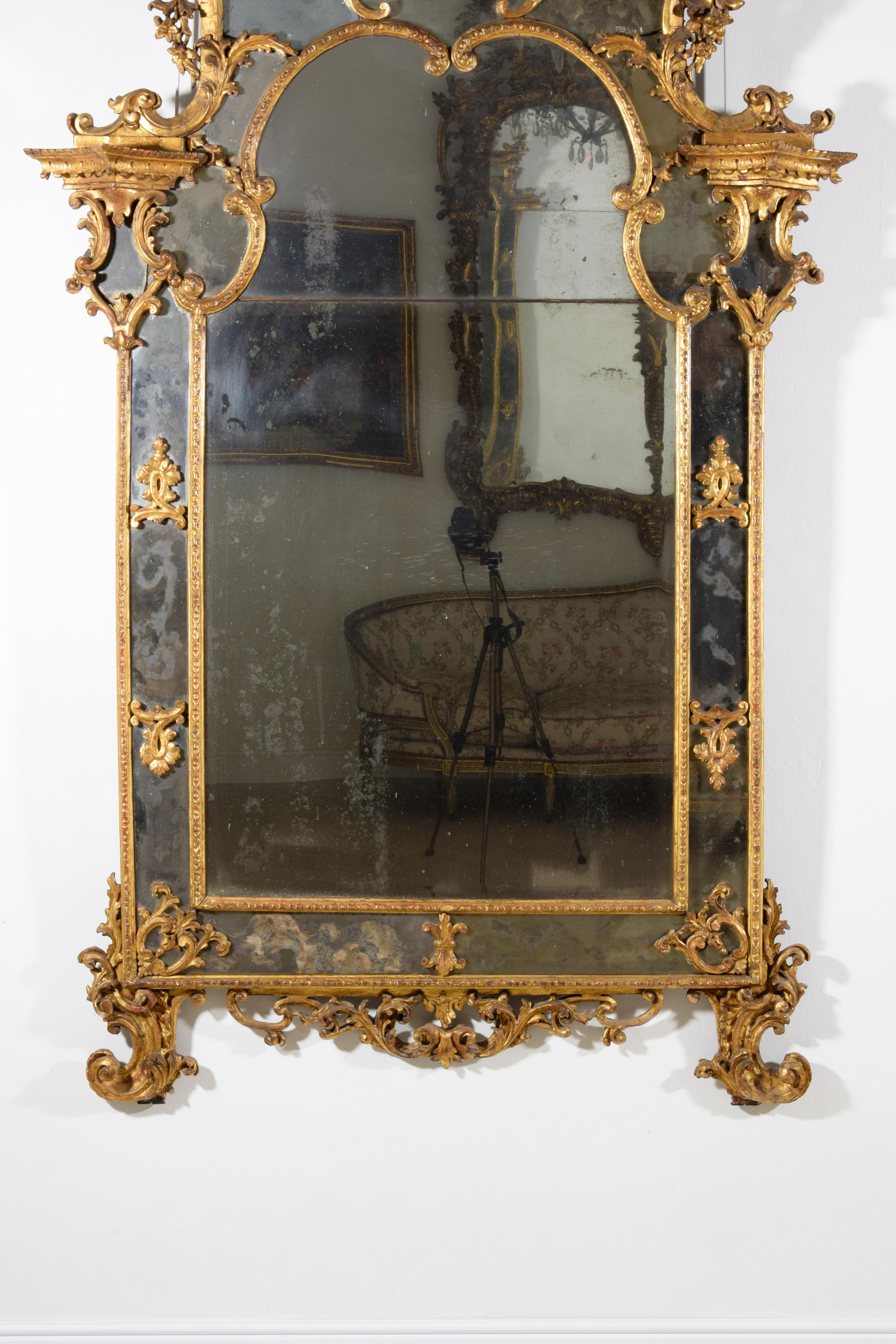 18th Century, Italian Baroque Gitlwood Mirror 7