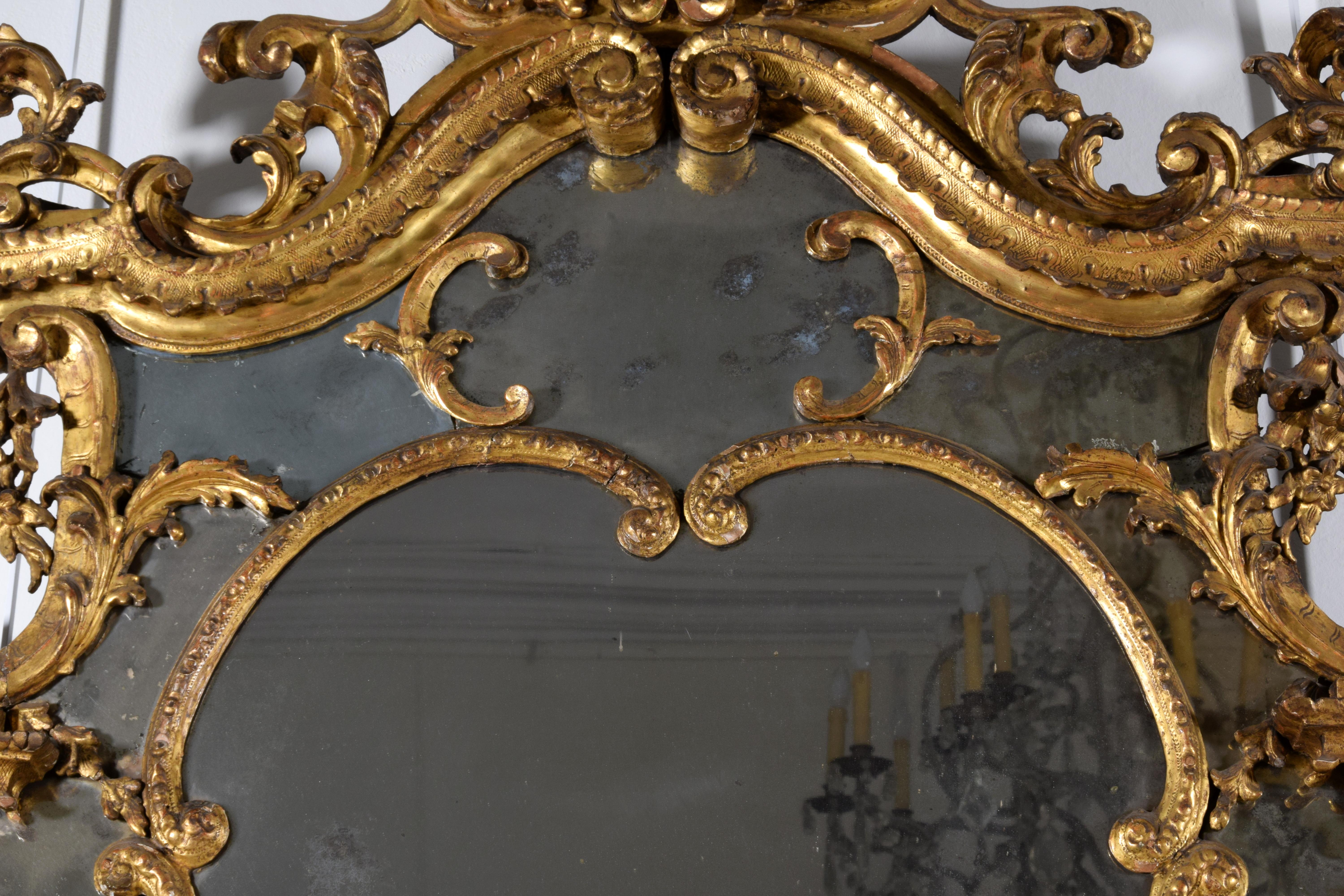 18th Century, Italian Baroque Gitlwood Mirror 11