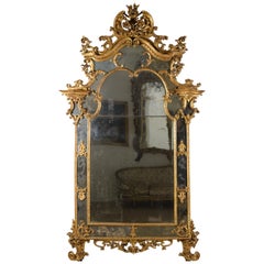 18th Century, Italian Baroque Gitlwood Mirror