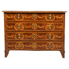 18th Century, Italian Baroque Inlaid Chest of Drawers