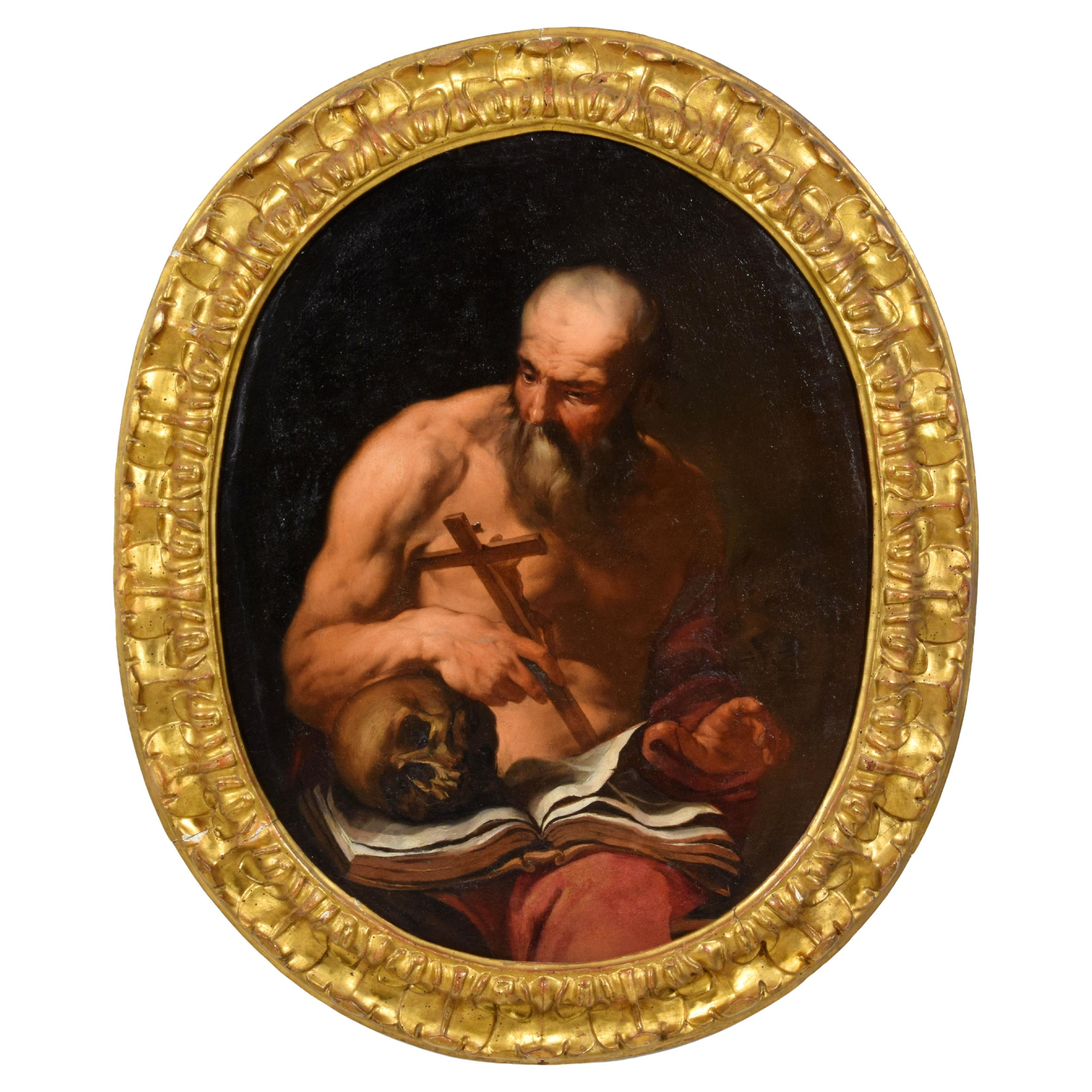 18th Century, Italian Baroque Painting St Jerome penitent by Antonio Zanchi
