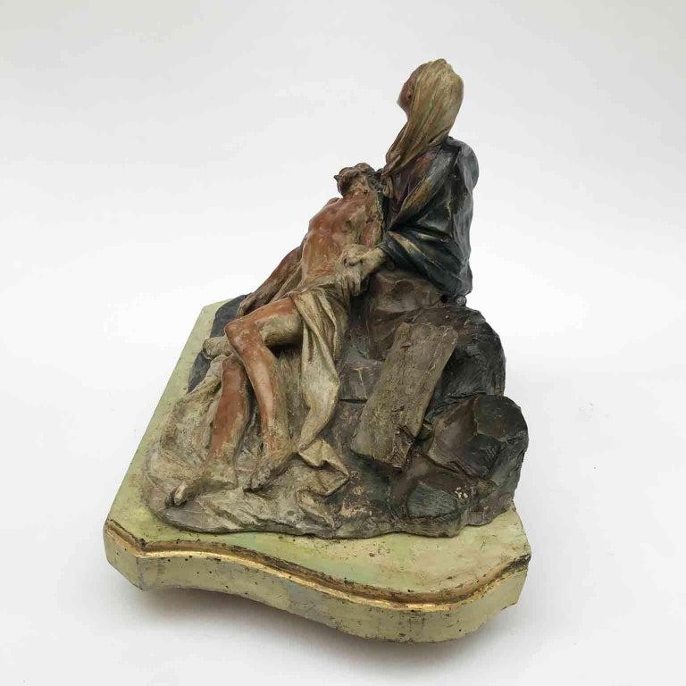 18th Century Italian Baroque Pity Pietà Sculpture by Piò Angelo Bolognese Circle For Sale 2