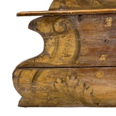 Banco de recibidor antiguo policromado barroco italiano del siglo XVIII