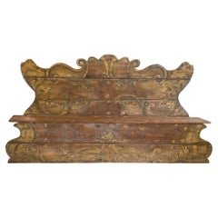 Italienischer Barock des 18. Jahrhunderts, polychrom, antik, Sitzbank