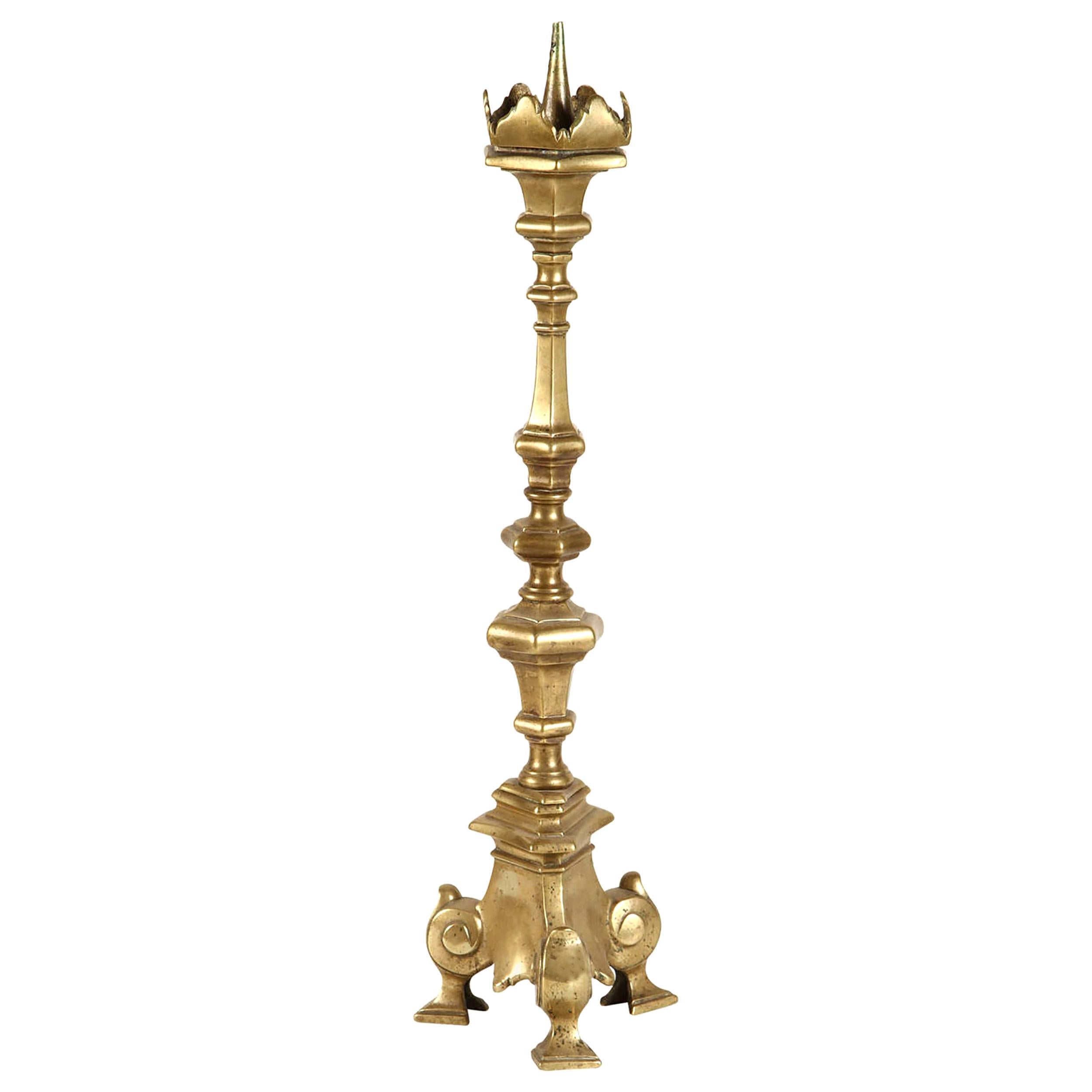 18th Century Italian Baroque Pricket Candlestick