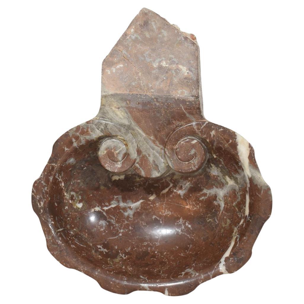 18th Century Italian Baroque Red Marble Holy Water Font or Stoup