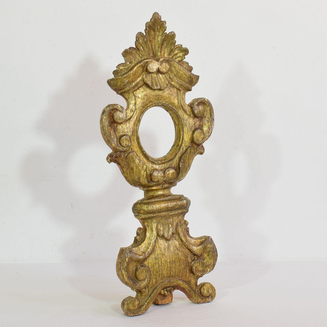 18th Century Italian Baroque Reliquary In Good Condition In Buisson, FR