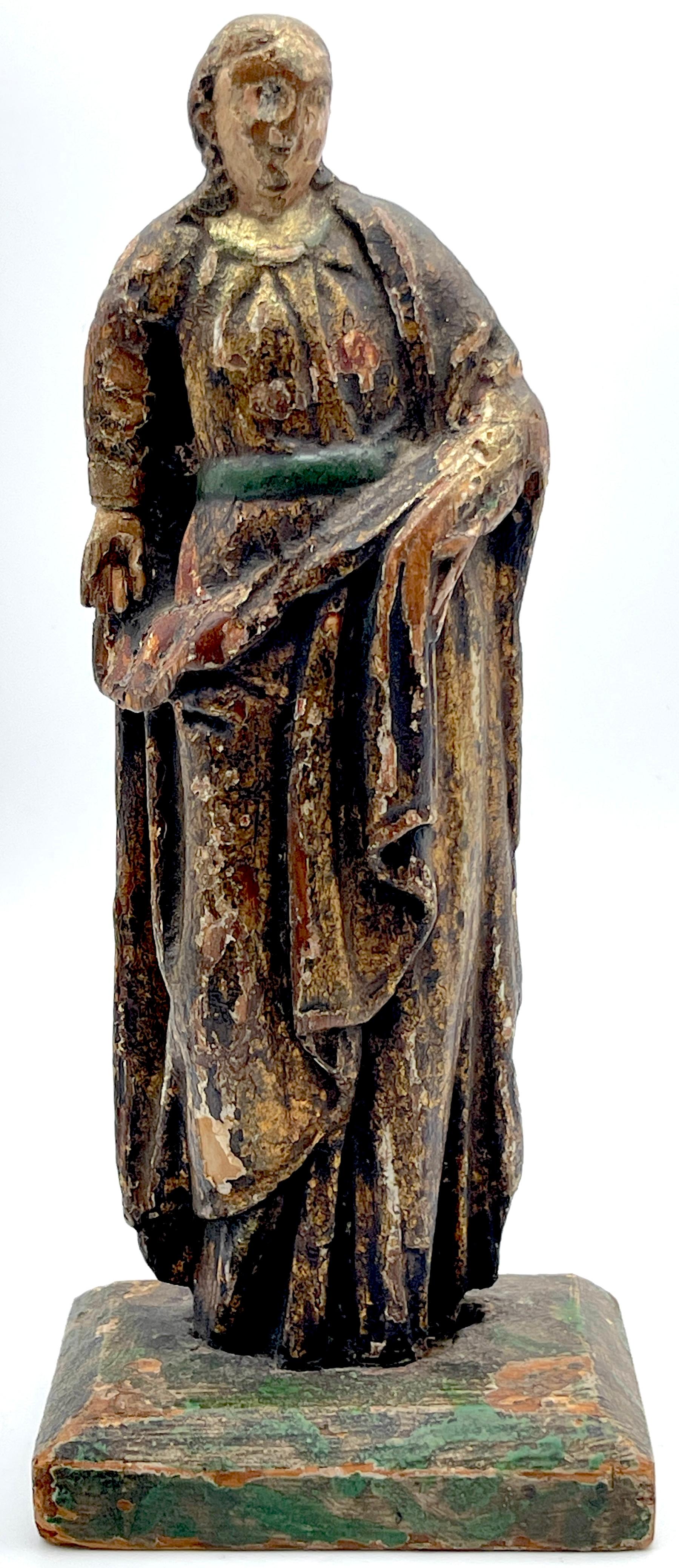 Figura de Santos barroca italiana del siglo XVIII 
Italia, siglo XVIII o anterior

Una exquisita figura de Santos barroca italiana del siglo XVIII es un buen ejemplo de arte religioso, que data del siglo XVIII o más antiguo. Esta estatua, de 25 cm