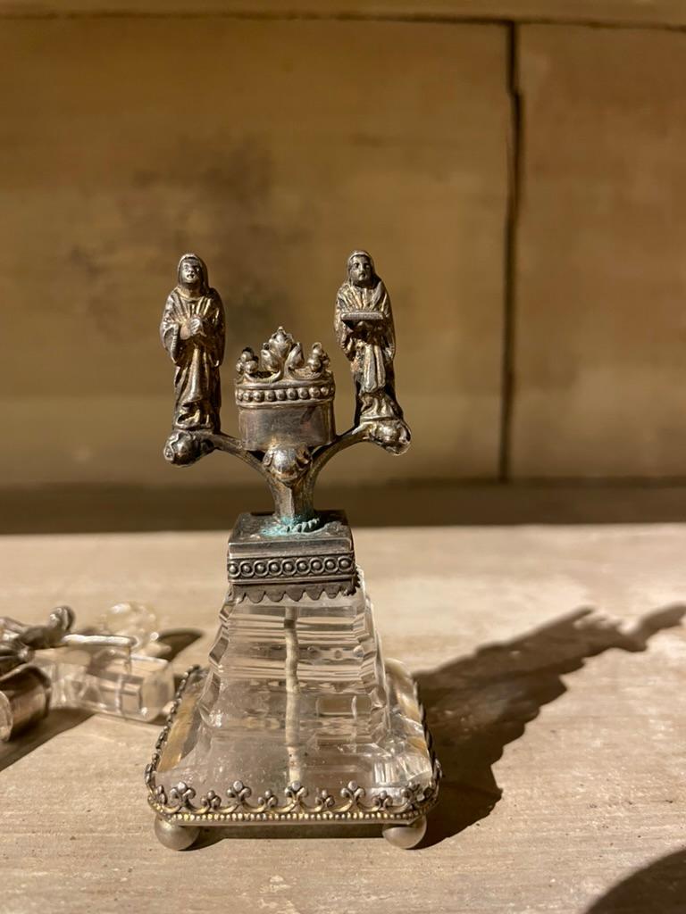 Italienisches Barockkreuzfix aus Silber und Bergkristall aus dem 18. Jahrhundert im Angebot 8