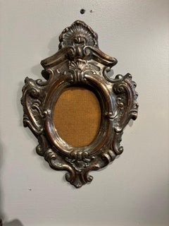 18. Jahrhundert Italienischer Barock Versilbertes Messing Repousse Rahmen