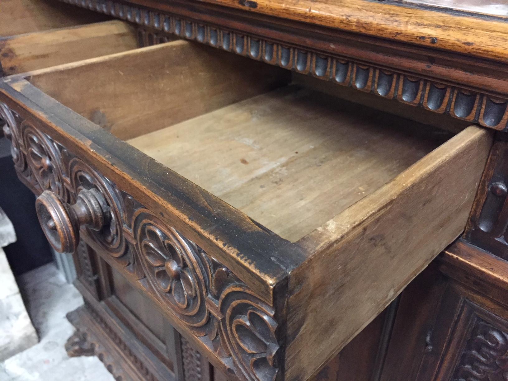 18th Century Italian Baroque Walnut Credenza 5