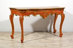 18th Century, Italian Baroque Wood Lacquered Consolle