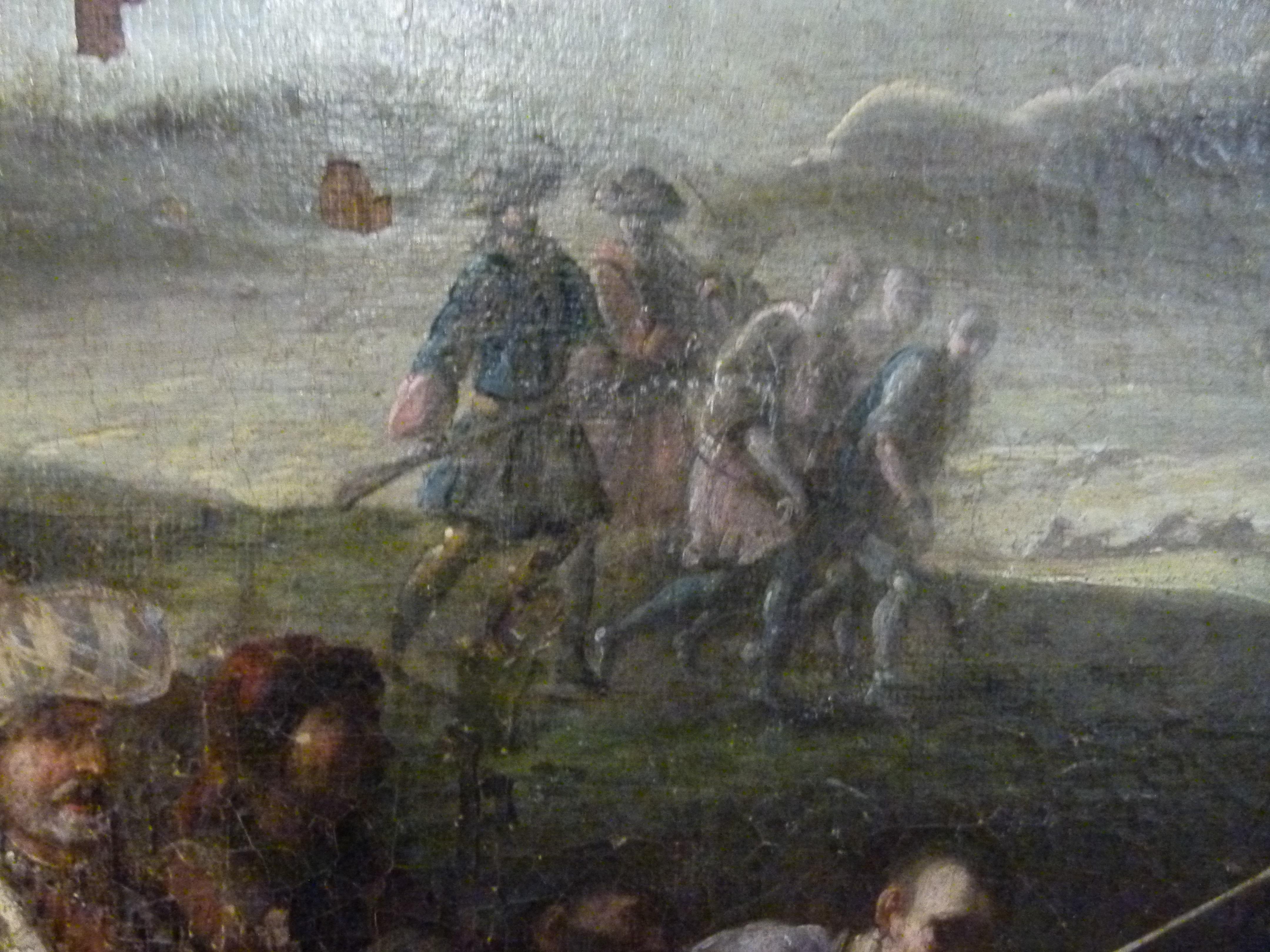 18th Century Italian Battle Painting, Oil on Canvas, Giovanni Tuccari 6
