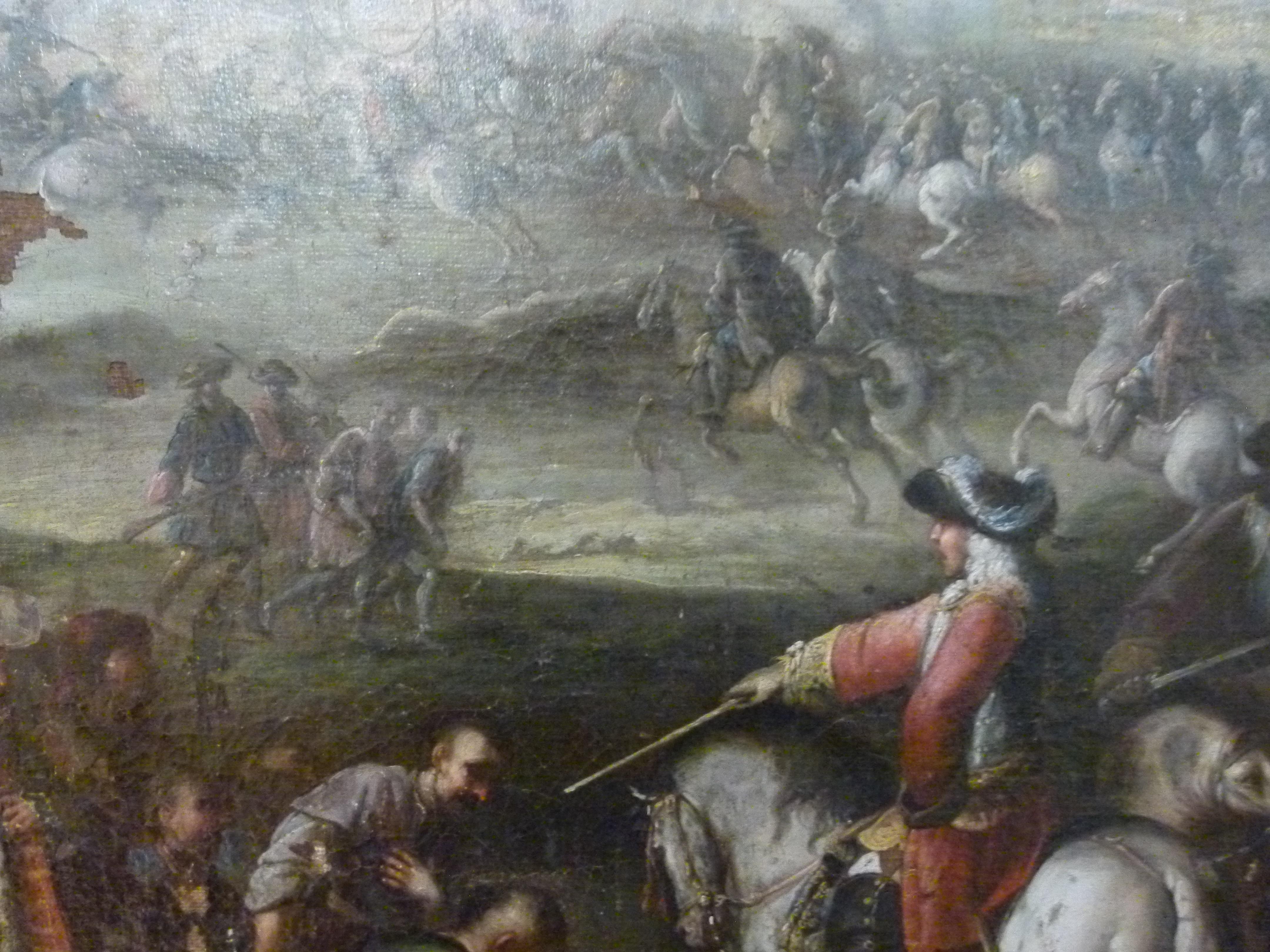 18th Century Italian Battle Painting, Oil on Canvas, Giovanni Tuccari 2