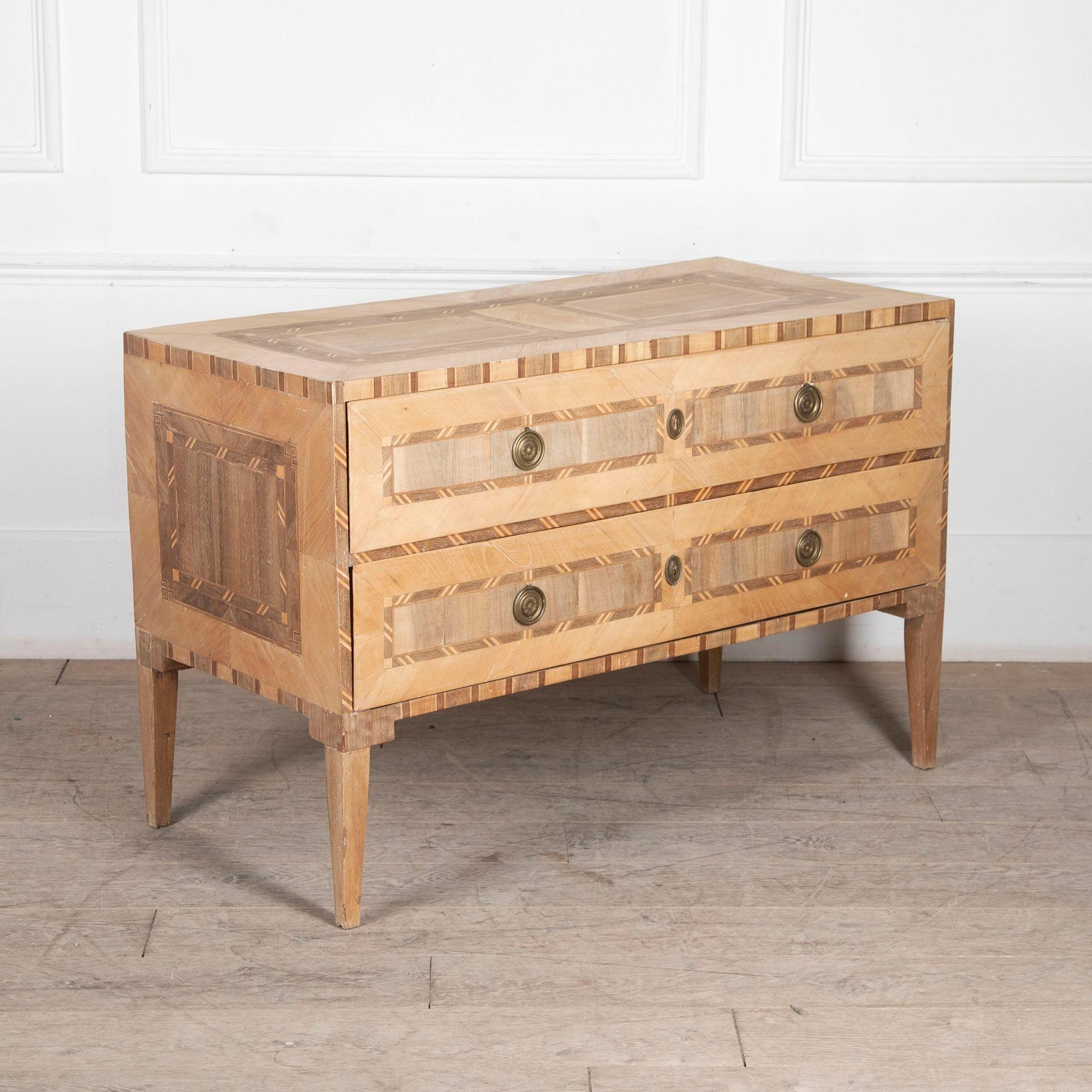 18th Century and Earlier 18th Century Italian Bleached Commode