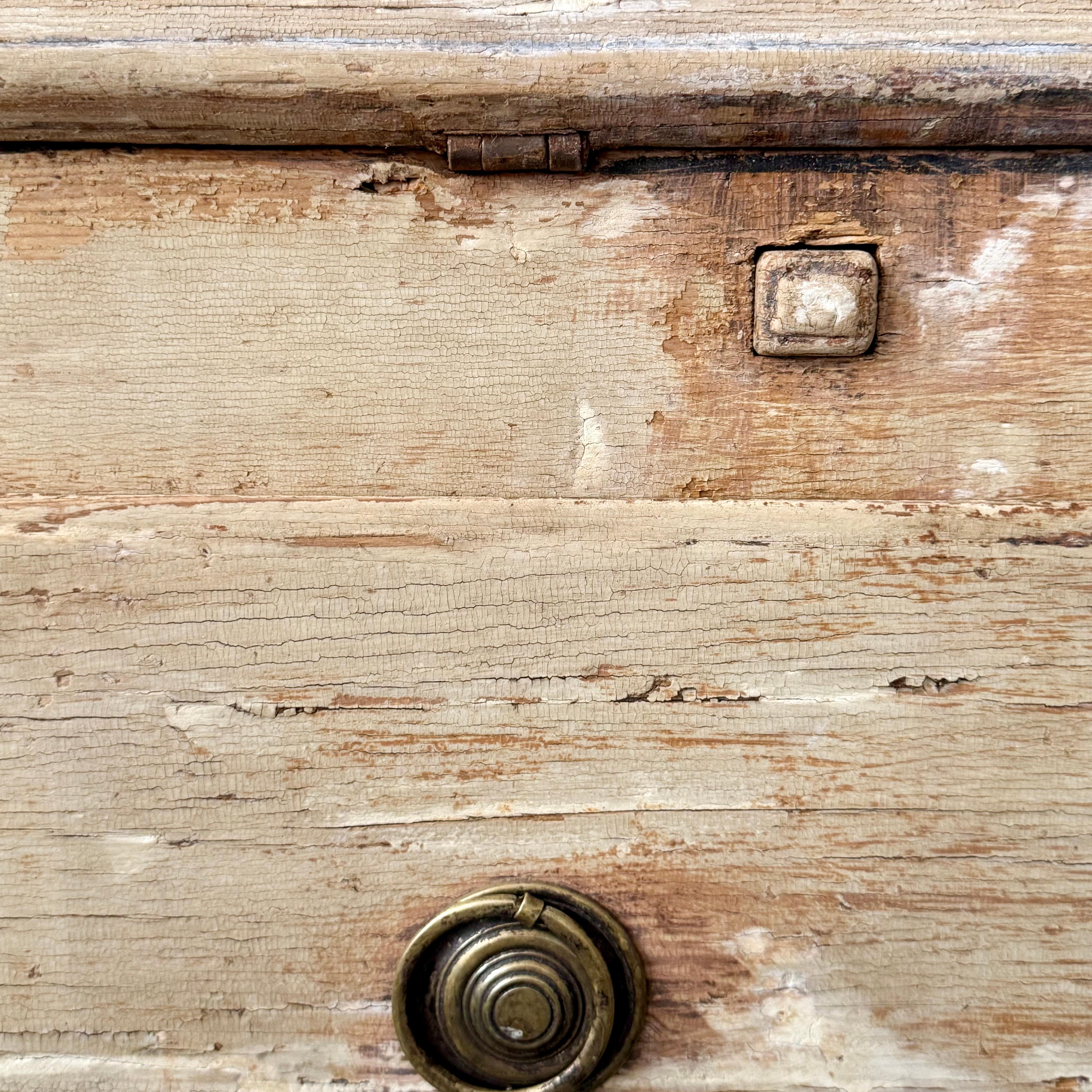 18th Century Italian Bleached Rustic Drop Front Secretaire For Sale 10