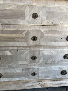 18th Century Italian Bleached Walnut Chest of Drawers with Crossbanded Veneer