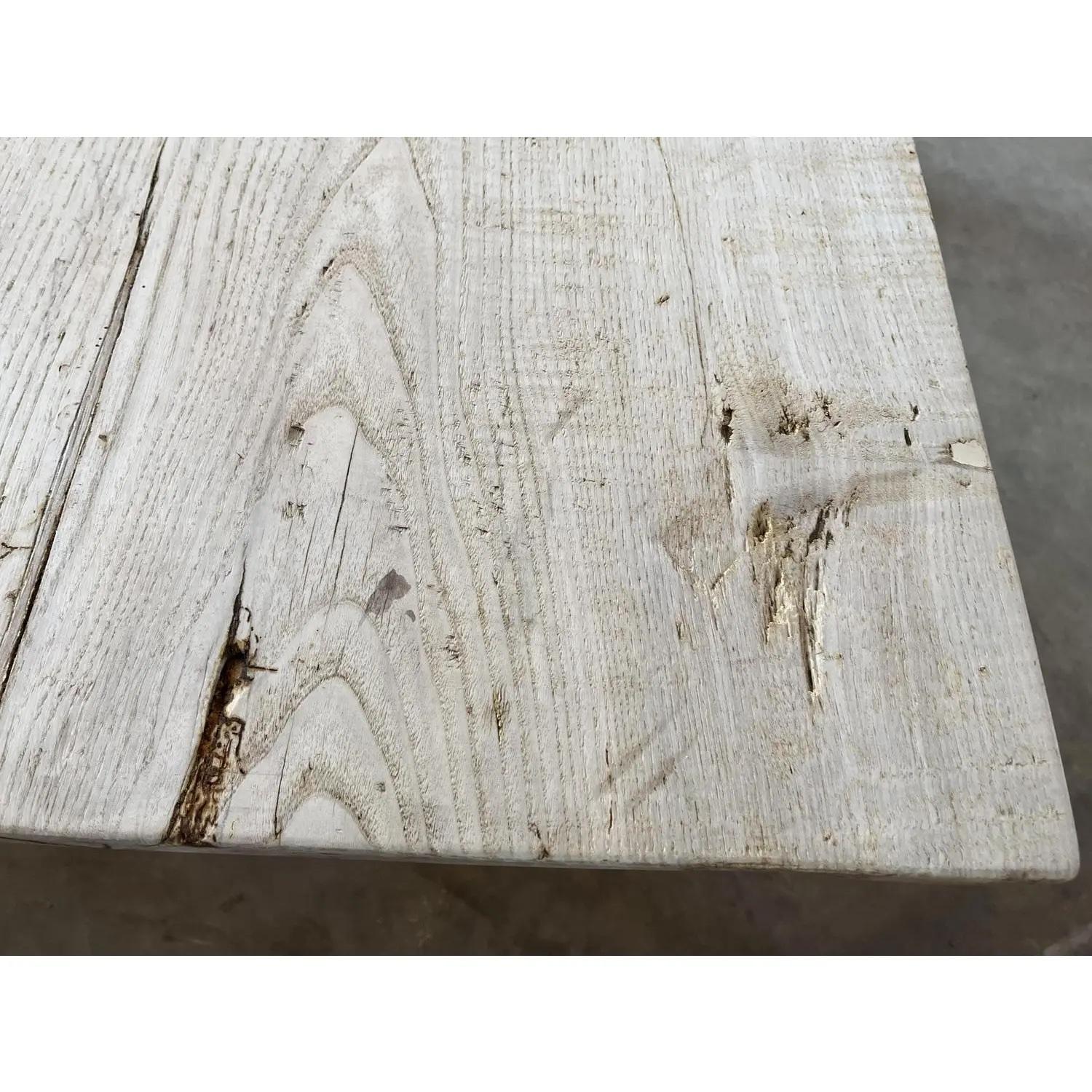 18th Century Italian Bleached Walnut Console Table with Lyre Legs For Sale 2