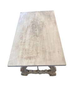 18th Century Italian Bleached Walnut Fratino Table with Single Board Top